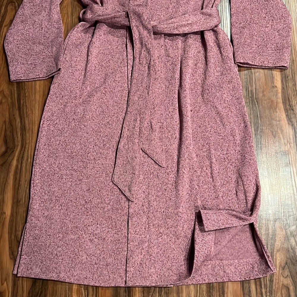 NWOT L.L. Bean Lightweight Sweater Fleece Wrap Robe - Picture 7 of 13